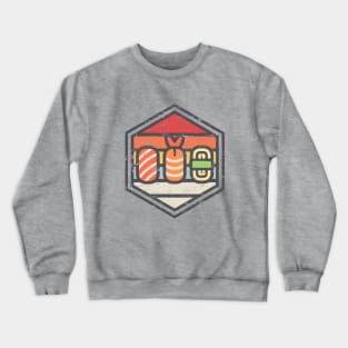 Retro Badge Sushi Light Crewneck Sweatshirt